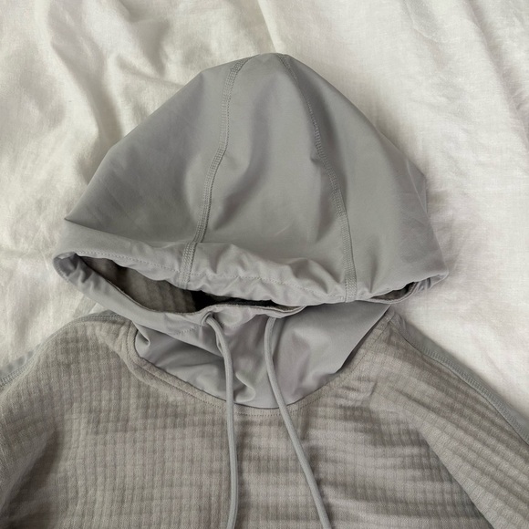 Adidas x Reigning Champ SMALL Hoodie Womens Gray Waffle cowl neck sweatshirt - Picture 4 of 10